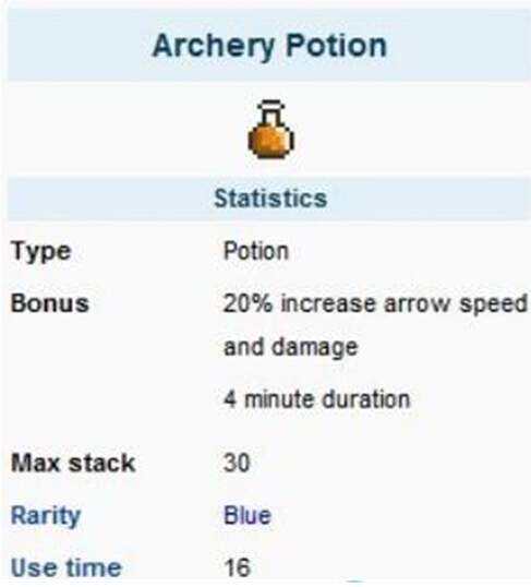 泰拉瑞亚箭术药剂合成攻略 箭术药剂获得