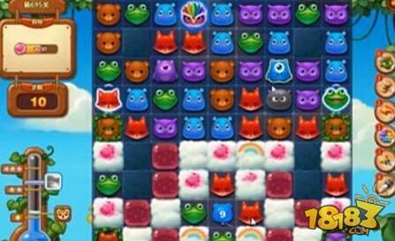 开心消消乐695关挖宝石三星通关图文攻略