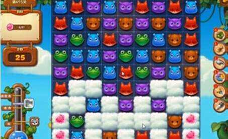开心消消乐695关挖宝石三星通关图文攻略
