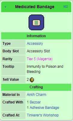 泰拉瑞亚医用绷带作用和获得方法 医用绷带属性分析