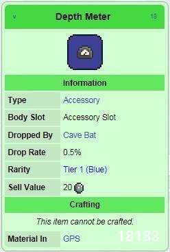 泰拉瑞亚深度测量仪作用和制作详解 深度测量仪怎么获得