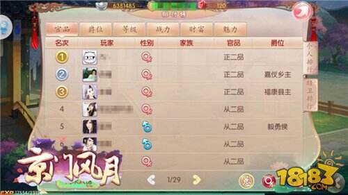 京门风月手游爵位之争玩法解析 荣登尊位之争