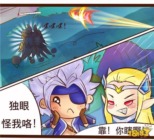 王者荣耀夏侯惇四格漫画 我独眼我眼瞎_18183王者荣耀专区