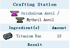 泰拉瑞亚钛金矿合成表大全 钛金矿有什么用 