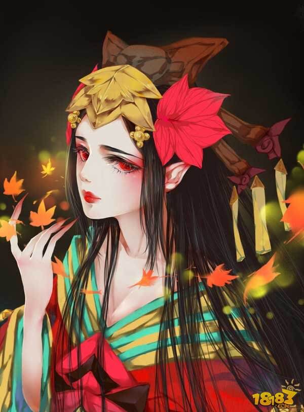 红叶鬼女同人绘画：霸道鬼王恋上的美