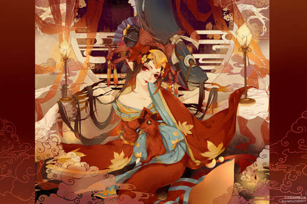 红叶鬼女同人绘画：霸道鬼王恋上的美