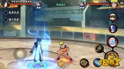 火影忍者手游感受新一代墙角战神的壁咚