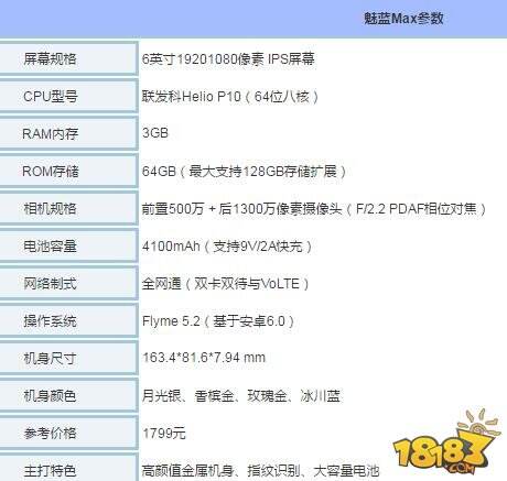 魅蓝5S和魅蓝max哪个好 配置参数详细区别对比评测