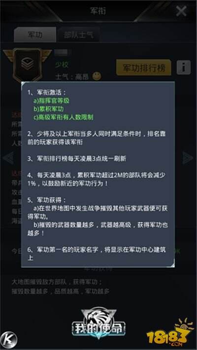 大功勋成就大元帅 《我的使命》军衔系统首曝