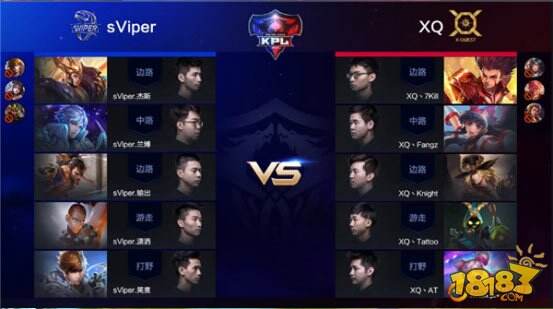 KPL快讯：XQ失误放杰斯杨戬 sViper 2:1 XQ