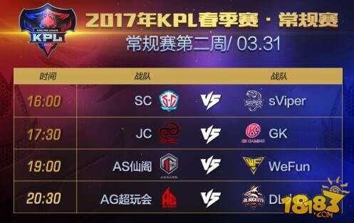 巅峰对决再起！2017年KPL春季赛第二周观赛指南！