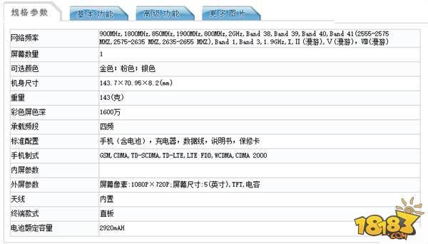 荣耀畅玩6配置参数曝光 3GB内存+骁龙八核处理器