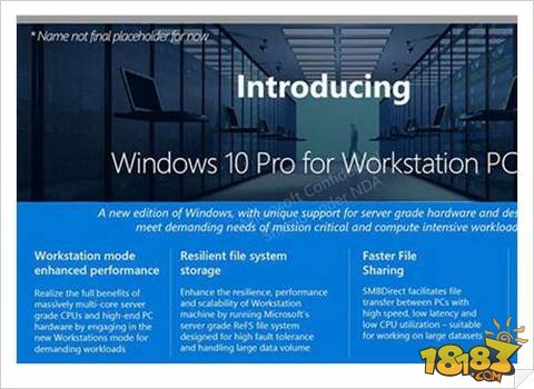 win 10 Pro for Workstation 宣传PPT曝光