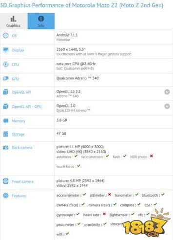Moto Z2跑分怎么样 Moto Z2手机配置参数介绍