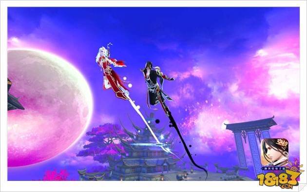 缠绵缱绻御剑情缘双人飞行诗情画意