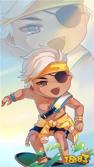 【q版壁纸】王者荣耀夏侯惇q版乘风破浪皮肤高清壁纸