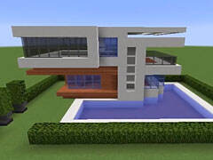 建筑教学 我的世界石英别墅教程分享