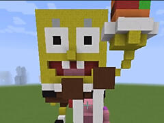 我的世界老旅建筑教学：海绵宝宝