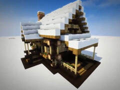 我的世界鬼影解说：教你做个雪地小屋