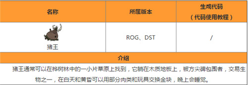 饥荒猪王怎么用 饥荒猪王代码攻略