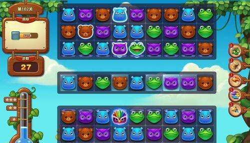 开心消消乐第102关三星攻略 消除18个冰块