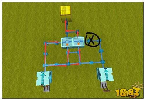 迷你世界算法器双控开关教程