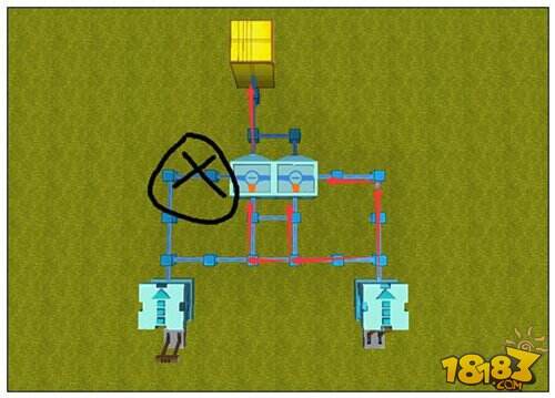迷你世界算法器双控开关教程