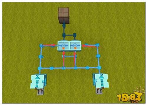 迷你世界算法器双控开关教程