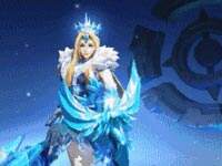 王者荣耀雅典娜冰冠公主皮肤动态特效展示