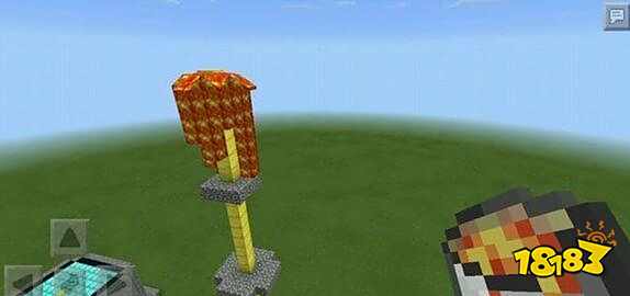 我的世界手游水和岩浆的妙用 用来建造高塔