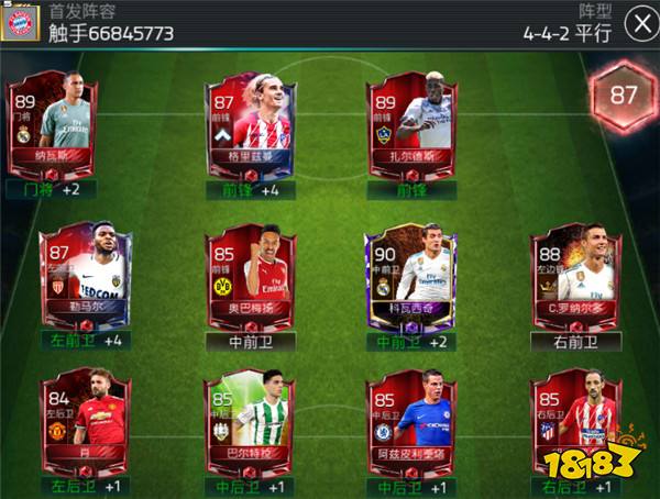 FIFA足球世界大神阵容推荐 来看看跟大神差在