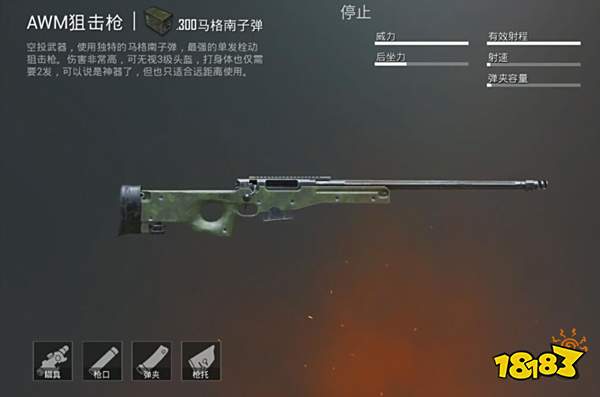 狙击手们必须知道的信息 栓动狙伤害及性能汇总