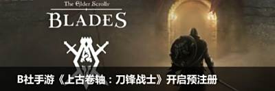 B社手游《上古卷轴:刀锋战士》开启预注册