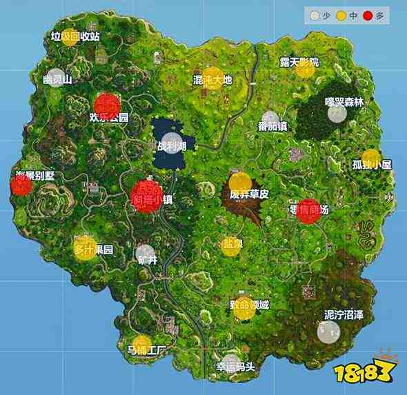 堡垒之夜手游地图资源最新分布一览