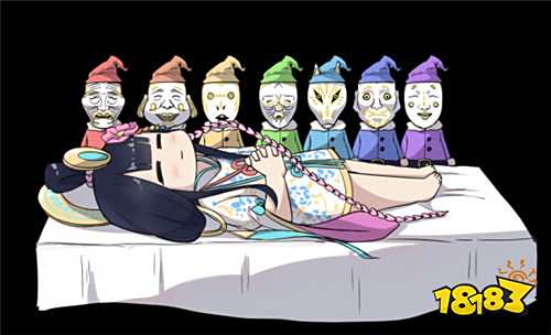 面灵气与七个小矮人 阴阳师面灵气同人绘