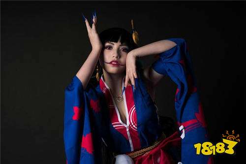 红叶林中的绝色女鬼 阴阳师鬼女红叶深情cos