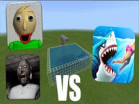 我的世界巴迪老师与恐怖奶奶 大战大白鲨