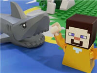 我的世界怪物学院 奋起反抗阻挡鲨鱼攻击