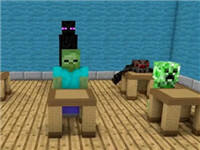 我的世界怪怪学园 史蒂夫来到蛋糕店吃千层蛋糕