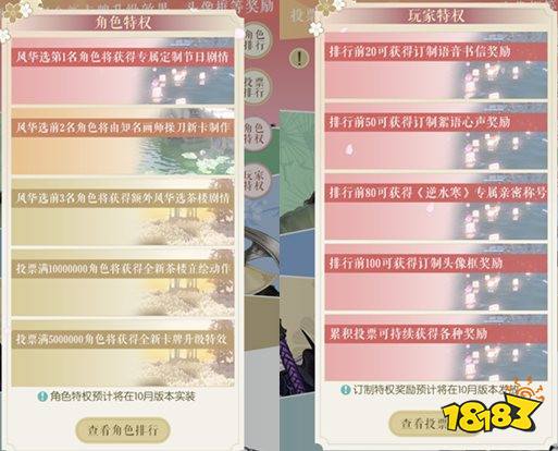 遇见逆水寒风华选开启 参与投票得海量奖励