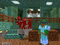 我的手机海洋生存：蘑菇牛馆建造完毕