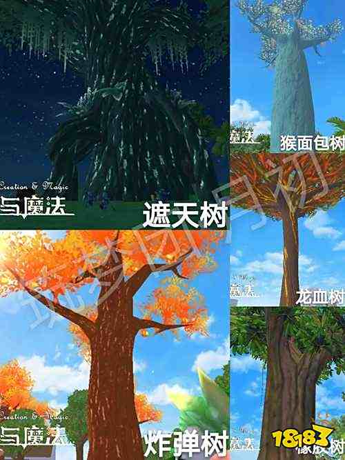 创造与魔法树木分布点