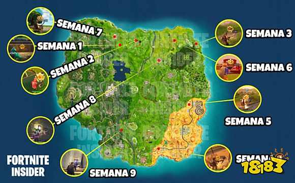 堡垒之夜第五赛季隐藏星星在哪