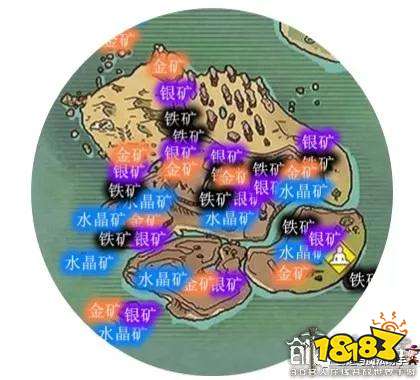創造與魔法舊面包島資源分布
