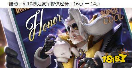 王者荣耀S13英雄调整