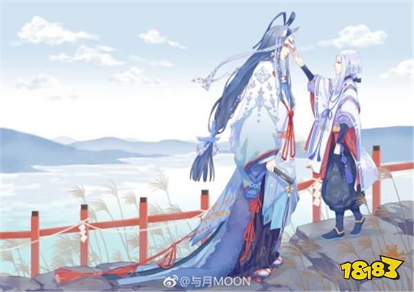 藻哥sp皮肤白堇 阴阳师玉藻前同人绘画