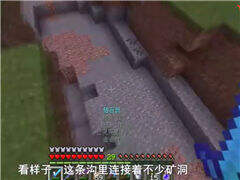 我找到一个矿产丰富的大矿洞 挖到了4组铁