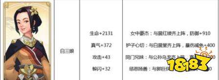 武林外传手游侠影怎么样搭配 提升玩家的各项属性