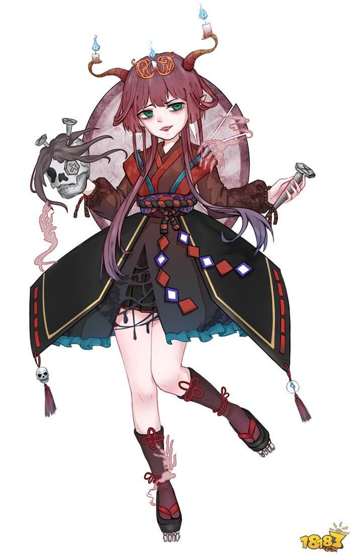 阴阳师丑时之女庭镜深声皮肤百绘罗衣作品