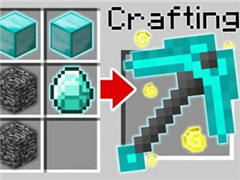 我的世界动画：如何制作神级锄头-挑战制作配方